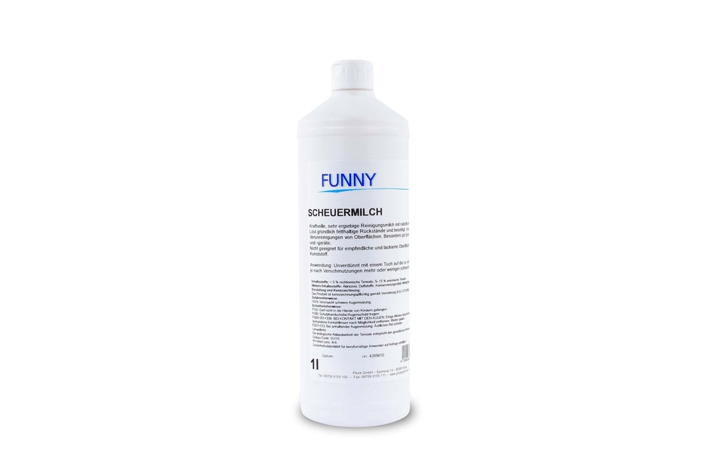 [Funny AG-491] Scheuermilch Citrus, 12x1 Liter Rundflasche, Funny, pH-Wert: 8-9, VOC-Gehalt:0%,