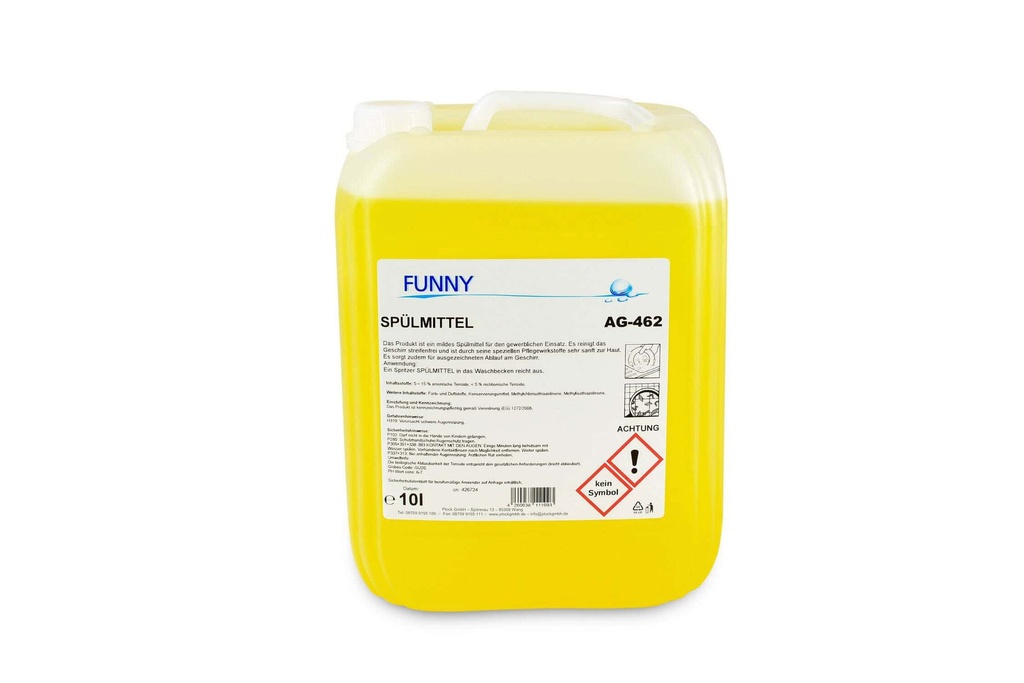 [Funny-AG-462] Spülmittel Citro 10 Liter Kanister, Funny, pH-Wert:6-7. VOC-Gehalt:0%, 1 Kanister