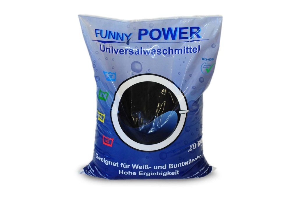POWER Vollwaschmittel 30/60/90 Grad VOC Gehalt: 0%, 20 kg Sack, Funny, 1 Sack