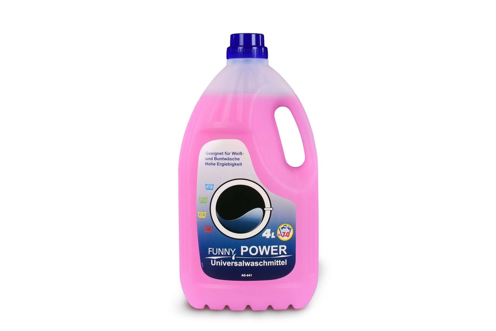 [Funny AG-641] POWER, Flüssiges Universalwaschmittel, Funny, VOC Gehalt: 0%, 4x4 Liter Flaschen