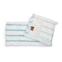 Mikrofaser Wischmopp mit Borsten, Weiss-Grau, mit Taschen, 50cm, Semy Top, 50 Stück