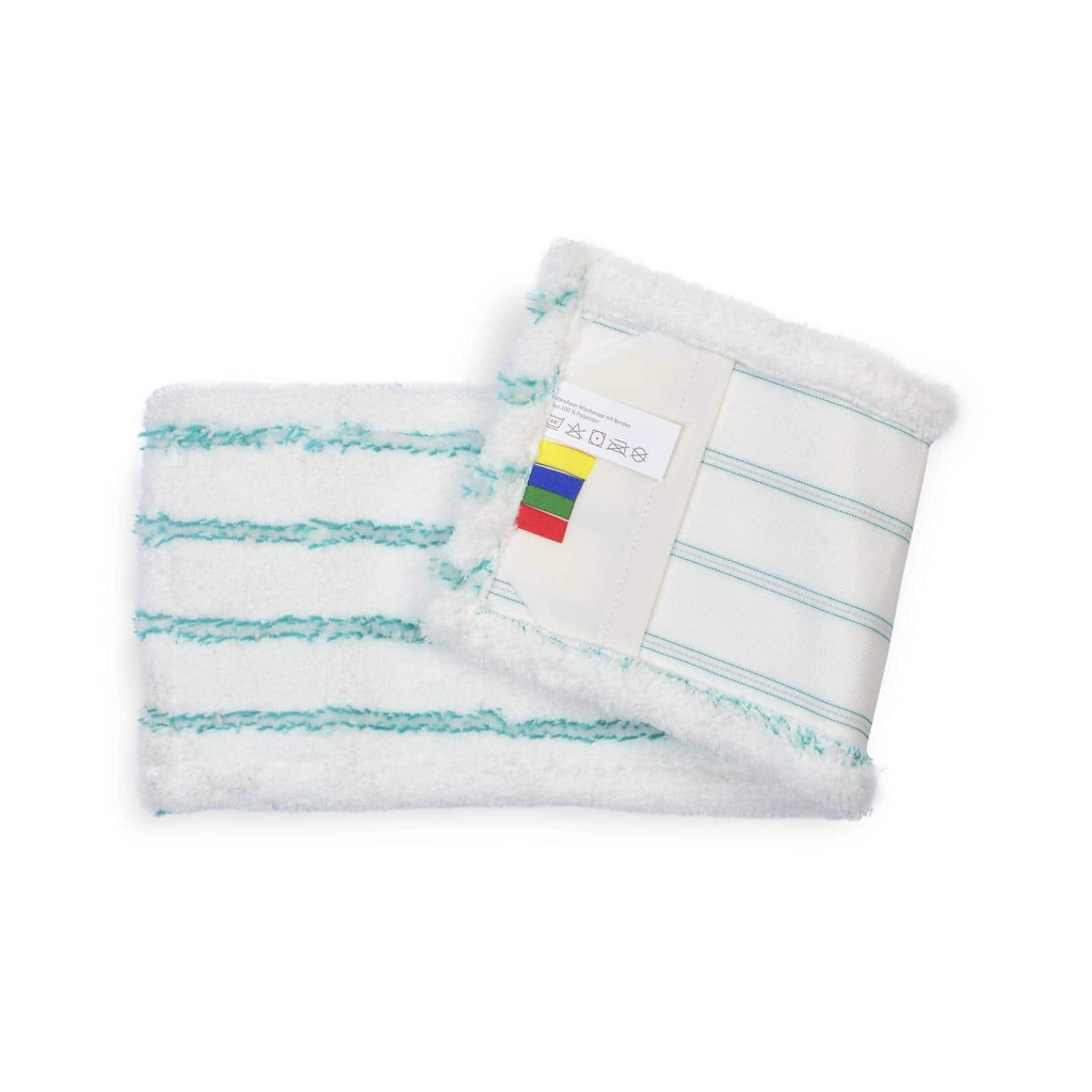 [SemyTop ST-1201] Mikrofaser Wischmopp mit Borsten, Weiss, mit Taschen, 40cm, Semy Top, 50 Stück