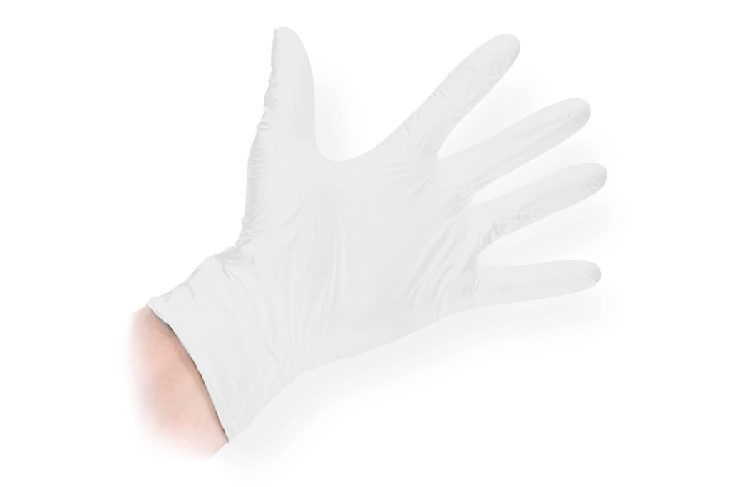 [SC-339] Nitril Einweghandschuhe, weiss, Grösse XL, puderfrei, Semy Care, im Spenderkarton, 10 x 100 Stk.