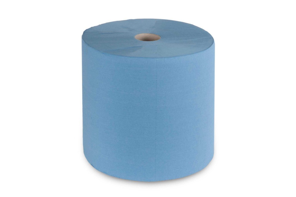 [Funny AG-074] Industrierolle, blau, 3-lagig, Funny, Zellstoffpapier geprägt, 36x34 cm, 1.000 Blatt, perforiert, 1 Rolle