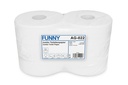 Jumbo-Toilettenpapier 10x22cm 2-lagig, Funny, Zellstoff hochweiss. geprägt, 25 cm, Kern 7,6 cm, 6 Rollen je Pack