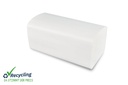Papierhandtuch, 2-lagig, Semy Top, Recyclingpapier, weiss, geprägt, 24x21 cm ZZ/V-Falz, verklebt, gefaltet, 24x10,5 cm, 4.000 Stück