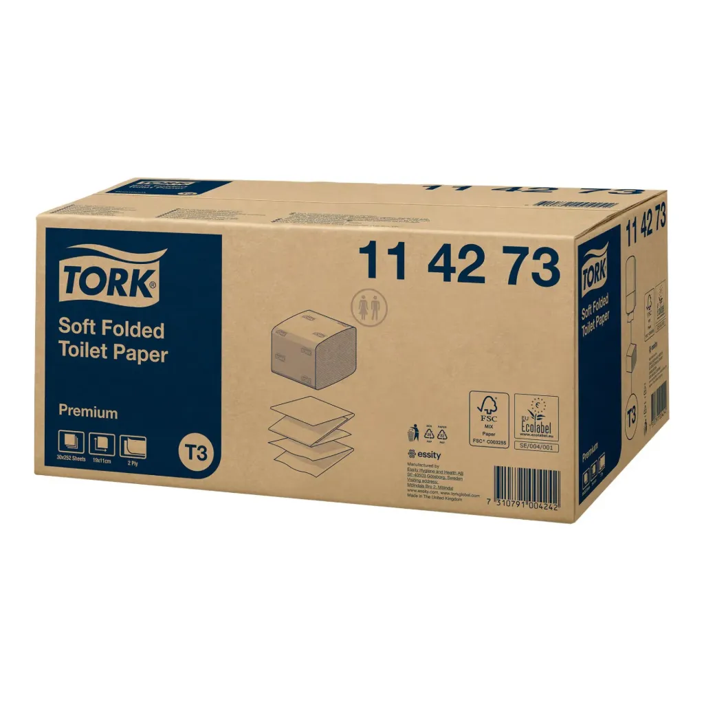 Tork Premium weiches Toilettenpapier Einzelblatt 2-lagig, VE 7.560 Stück, (30x252 Stück)