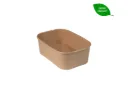 [FP406061] Salatschale aus Pappe, rechteckig braun, 650 ML, 50 Stück
