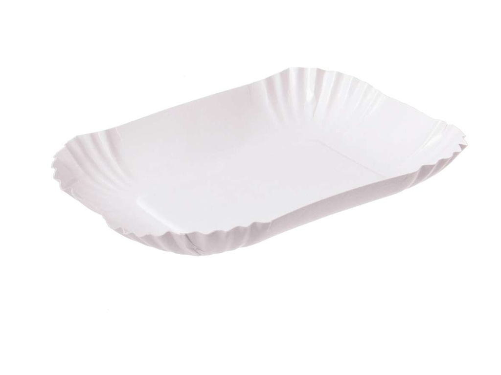 [AIO270843] Bio Pappschale Pommesschale weiß (14x9x3cm, 1000 Stück)