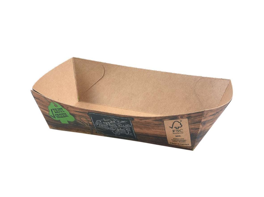 [AIO430485] Snackschale Pappe Enjoy Green 155x90x42mm - 1000 Stück