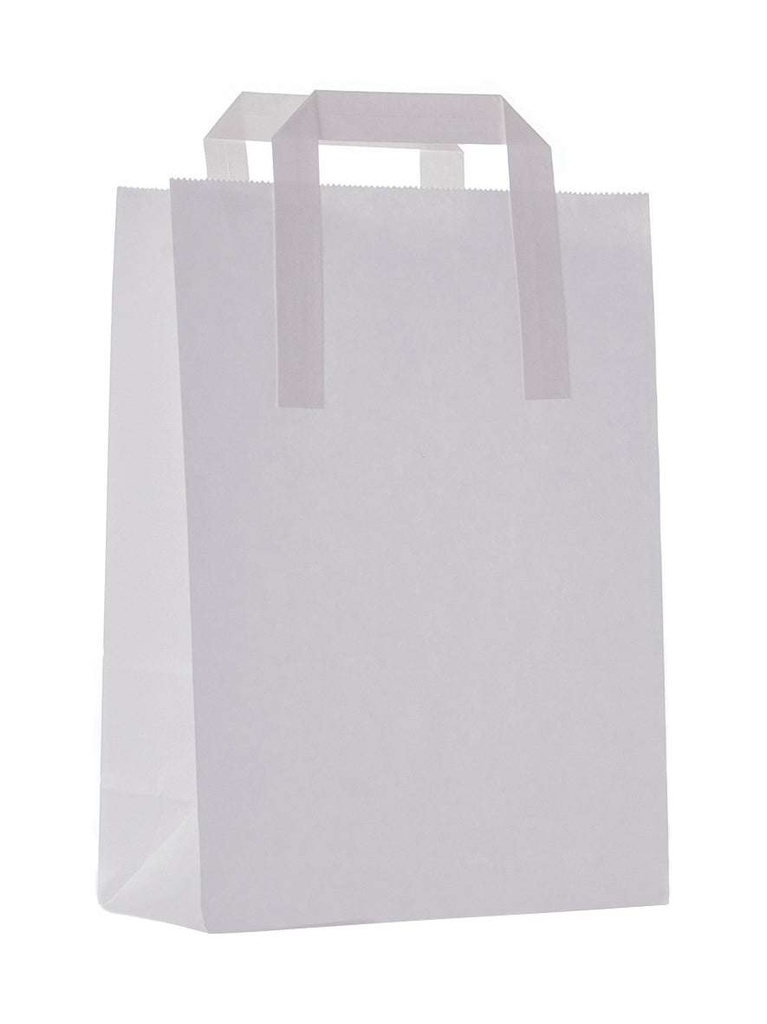 [AIO333247] Papiertasche Tragetasche weiss (22+10,5x30cm)