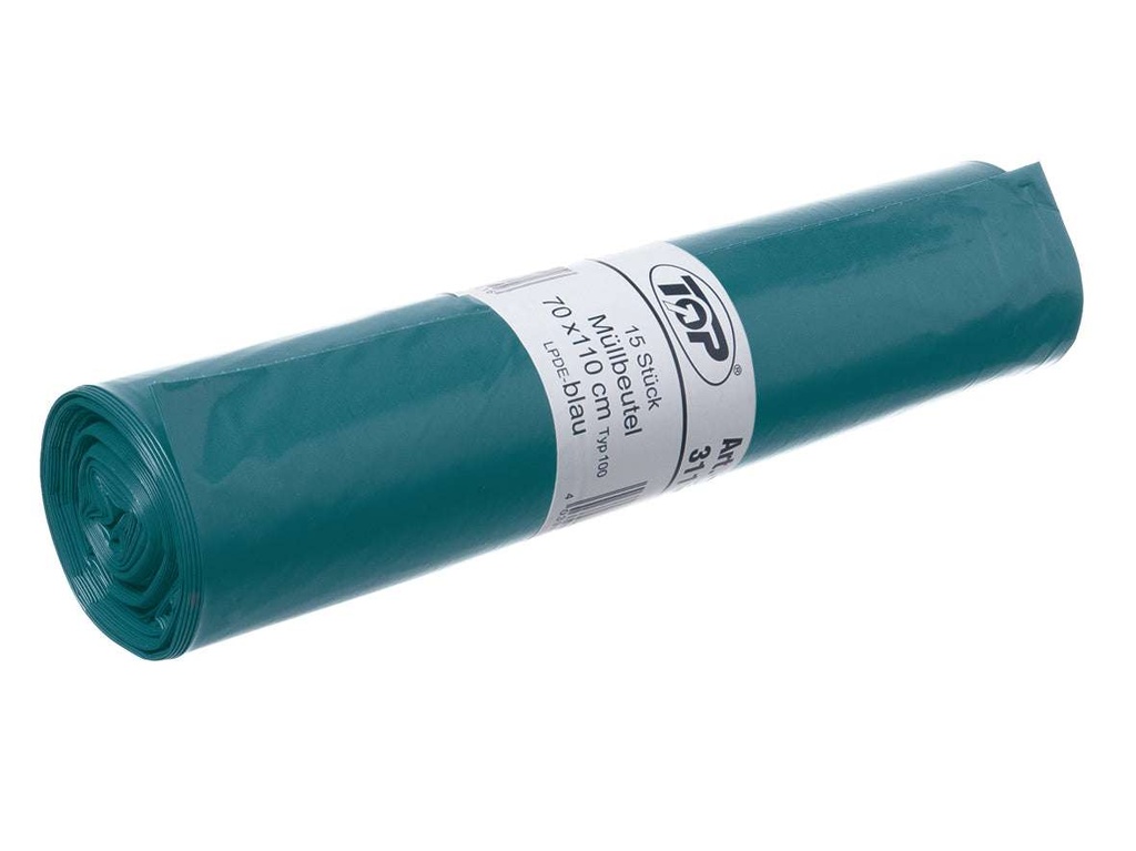 Müllbeutel LDPE 70 Liter grün 570x1000mm - 250 Stück