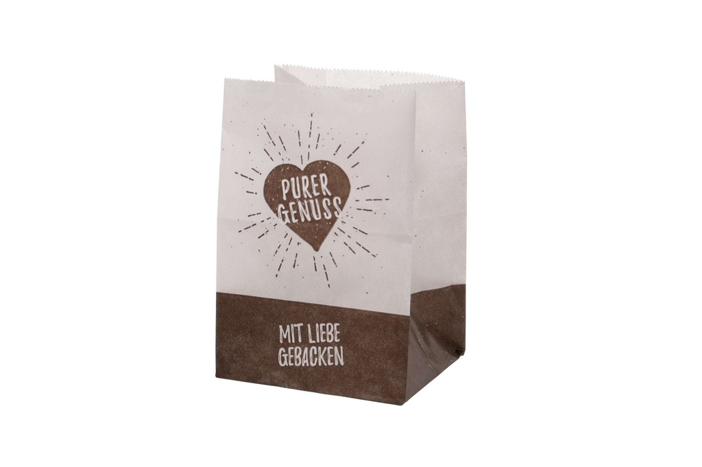 [AIO309105] Blockbodenbeutel Purer Genuss 9x7x12,5cm - 1000 Stück