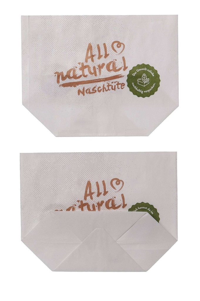 [AIO309100] Bodenbeutel ALL NATURAL Naschtüte 14x10+5,5cm - 500 Stück
