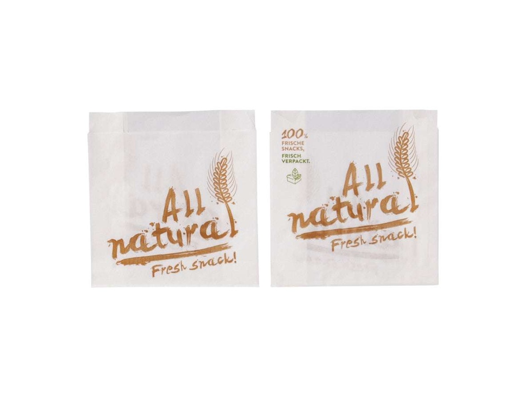 [AIO309005] Snackbeutel  ALL NATURAL 12+5x11cm - 2000 Stück