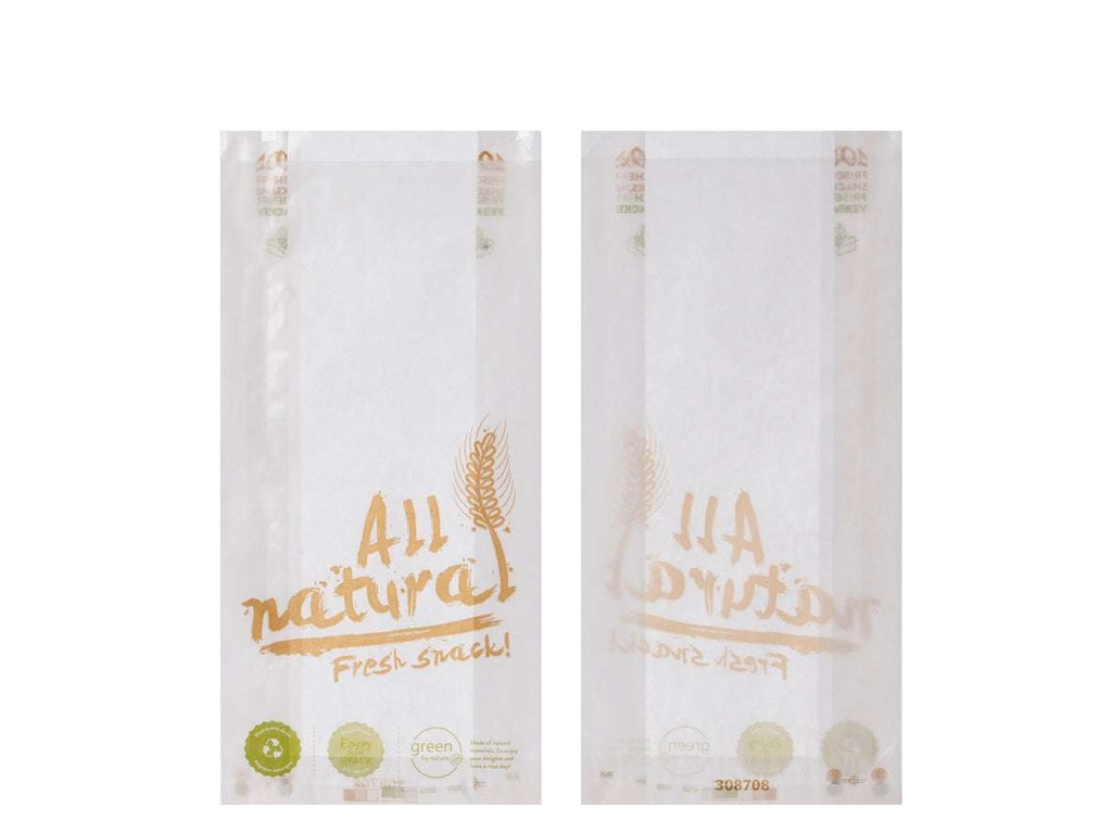 [AIO308708] Pergaline Faltenbeutel weiß 14+6x28cm - 1000 Stück