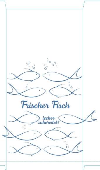 [AIO306705] Faltenbeutel fettdicht Fisch 14+6x28cm - 1000 Stück