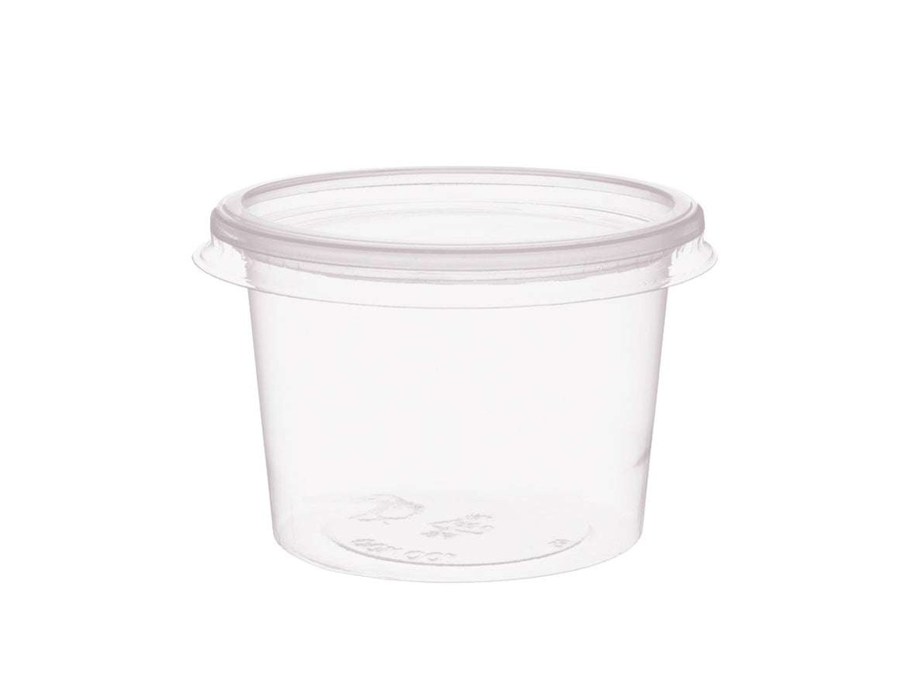 [AIO281611] Dressingbecher rund PS 100ml mit Deckel 70,3x49mm - 500 Stück